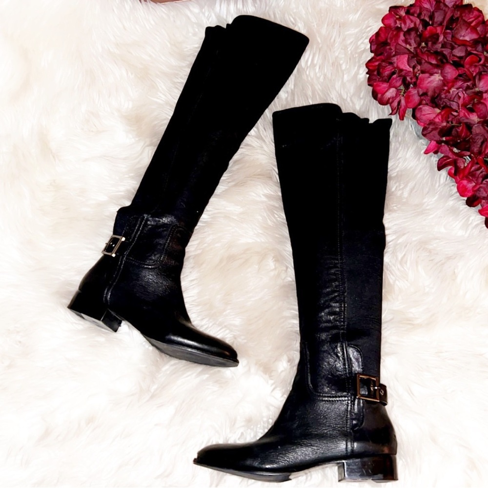 TORY BURCH Tall Black Leather Boot - Picture 2 of 15